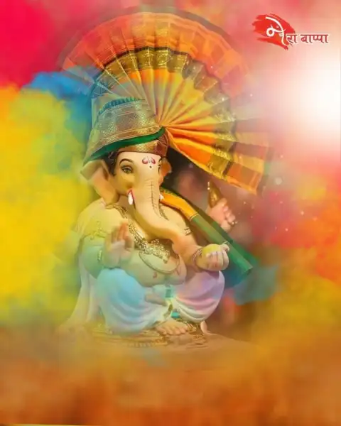 Lord Ganpati Bappa Color Smopke CB Editing Background HD