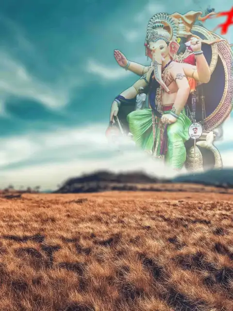 Lord Happy Ganesh Chaturthi Editing Background