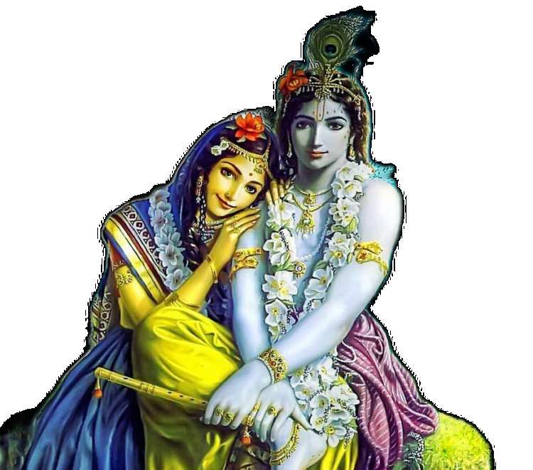 Lord Radha Krishna Sitting PNG Images HD Free Download