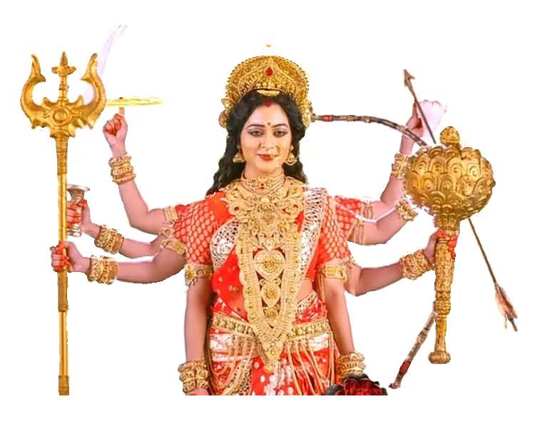 Maa Durga Beautiful In Sare PNG Full HD Images Download