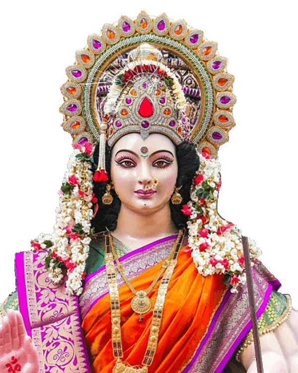 Maa Durga Devi Front View HD PNG Images Download