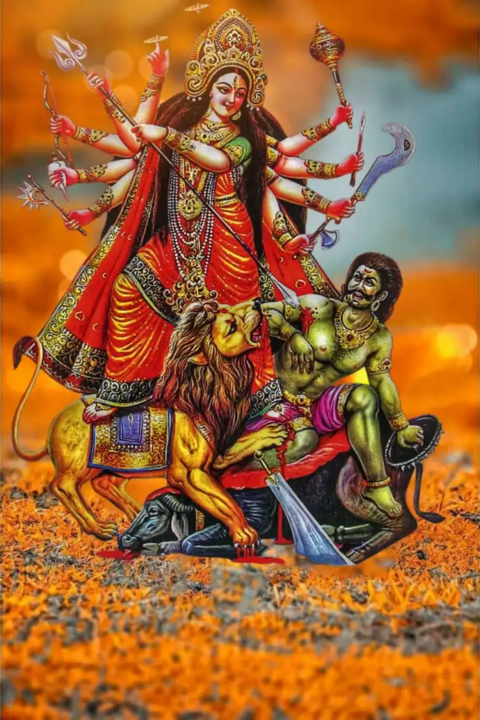 Maa Durga Devi Happy Navratri Editing Background