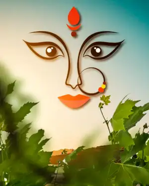 Maa Durga Face Navratri Background HD Download