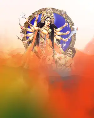 Maa Durga Happy Navratri Background HD For Picsart