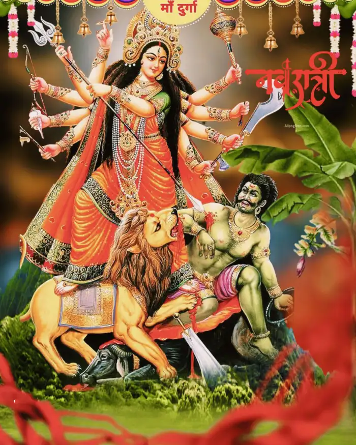 Maa Durga Navratri Editing With Girl Background HD Images