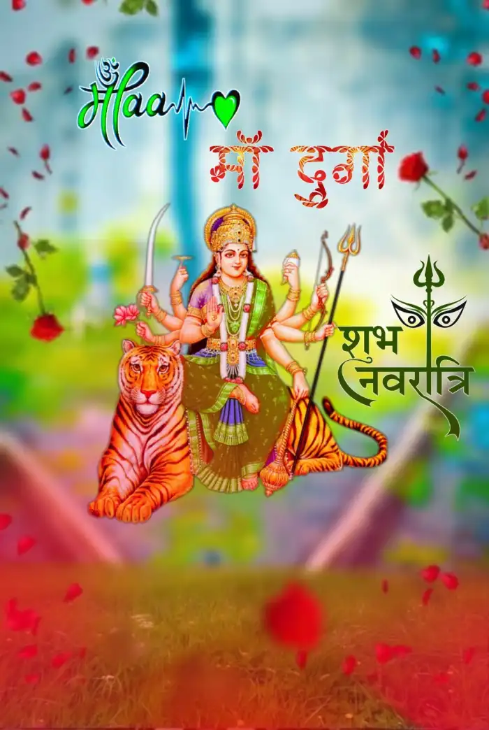 Maa Durga Navratri Flex Editing Background