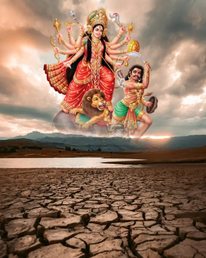 Maa Durga Navratri Sky CB Editing Background