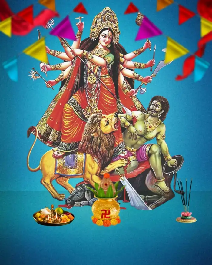 Maa Durga Navratri Studio Editing Background