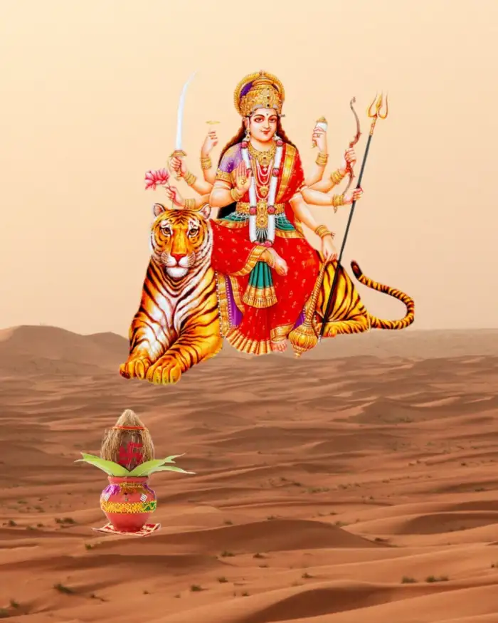 Maa Durga Registan Navratri Editing Background