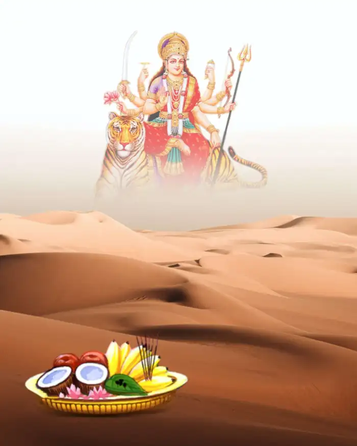 Maa Durga Sahara Navratri Editing Background