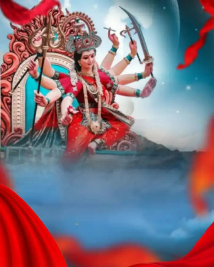 Maa Durga Statue Big Size Navratri Editing Background