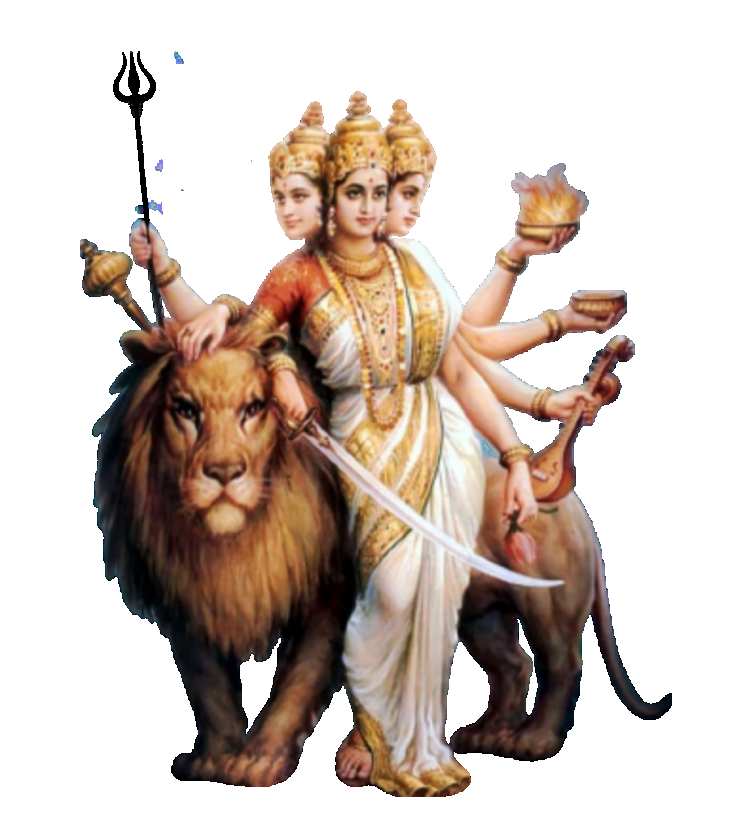 Maa Durga With Lion PNG HD Images Download