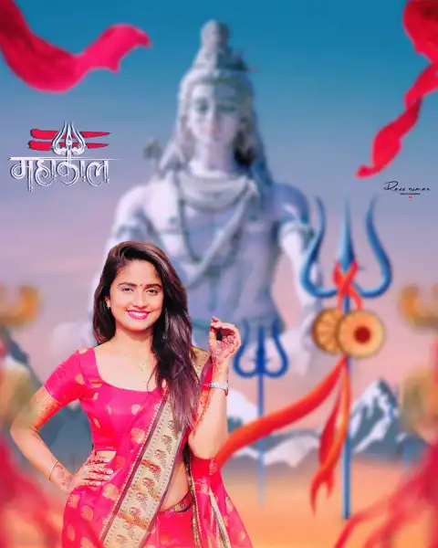 Mahadev Editing Background With Girl In Saree Download HD