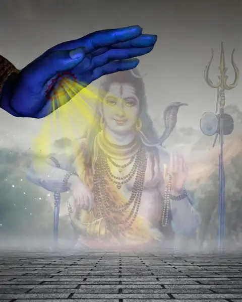 Mahadev Hand Giving Blessing Editing Background Download HD