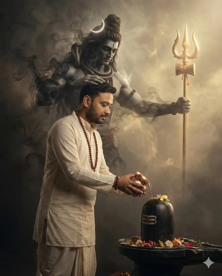 Thumbail Of Gemini Mahadev Blessing Ai Photo Editing Prompts