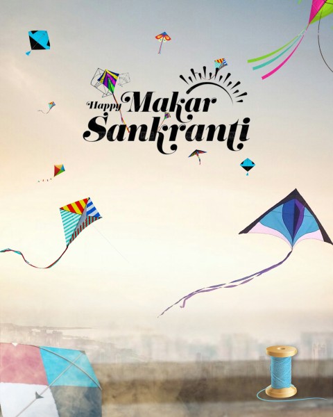 Makar Sankranti CB Editing Background