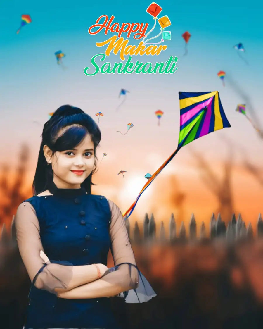 Makar Sankranti Girl Photo Editing Girl Background