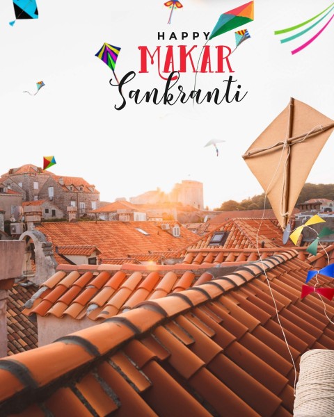 Makar Sankranti Kite HD Editing Background