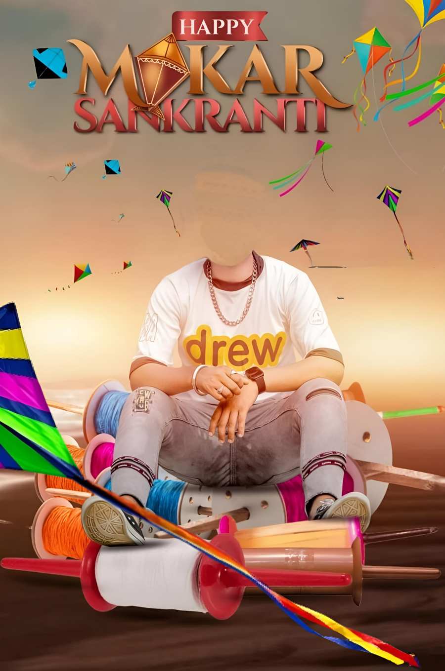 Makar Sankranti Photo Editing Body Without Head Background