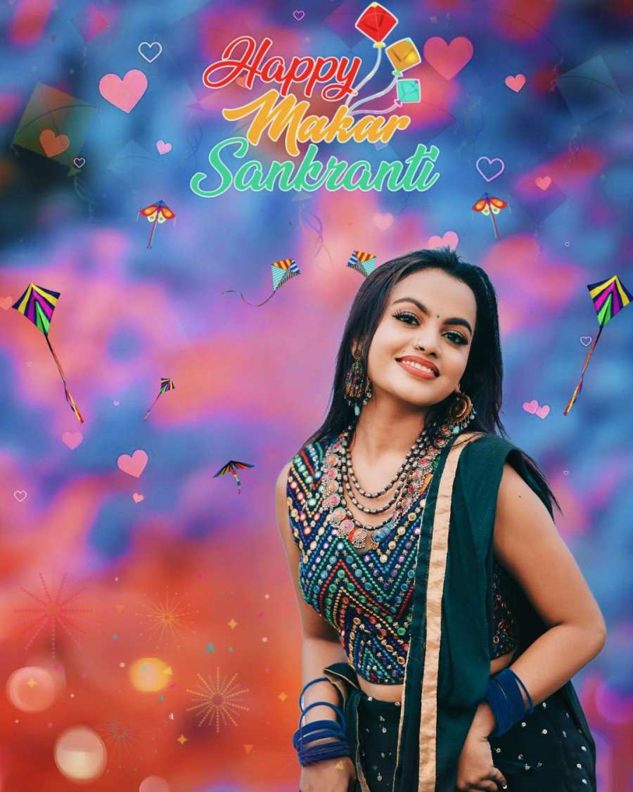 Makar Sankranti Photo Editing  Girl Picsart HD Background