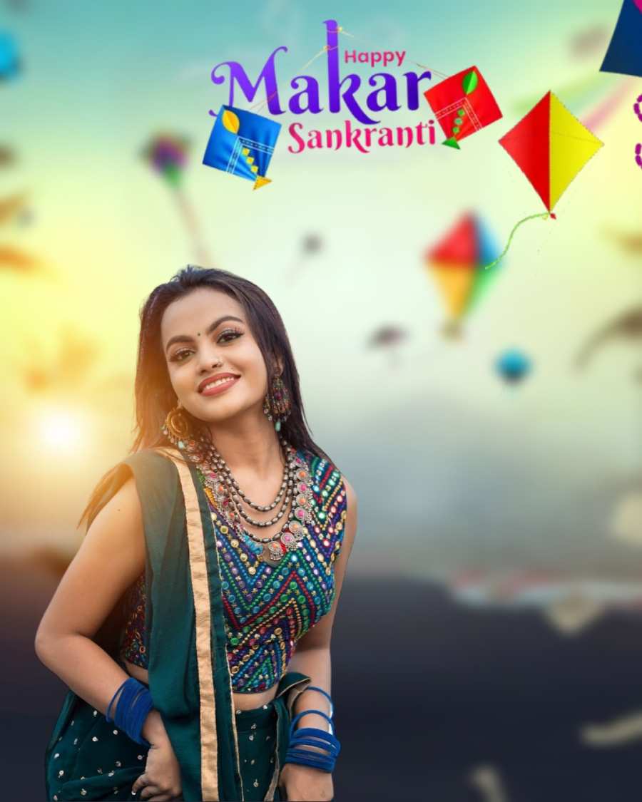 Makar Sankranti Photo Editing  Girl Picsart HD Background