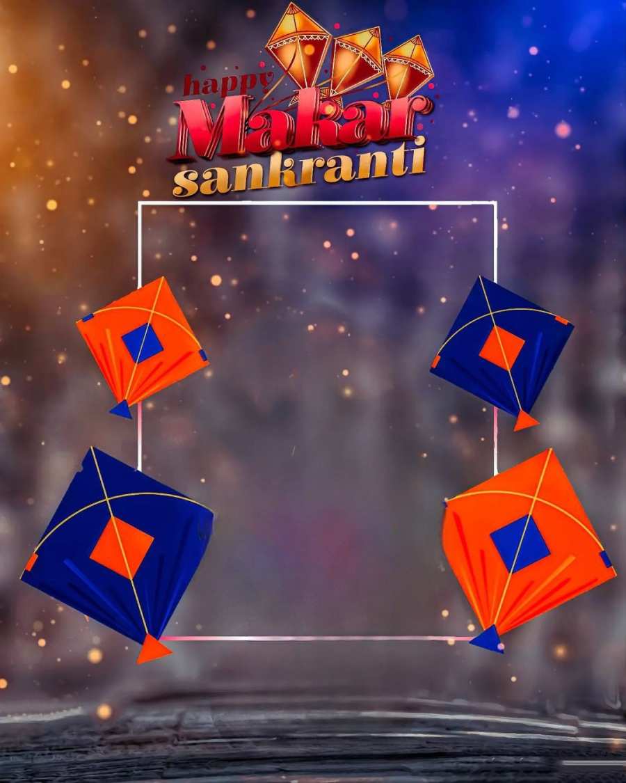 Makar Sankranti Photo Editing Kite Road HD  Background