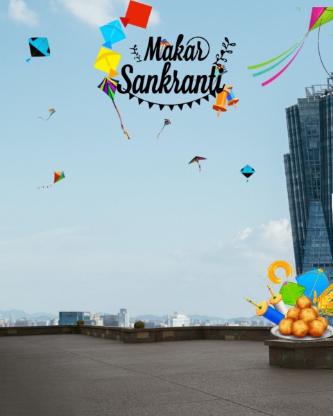 Makar Sankranti Terrace PicsArt Editing Background