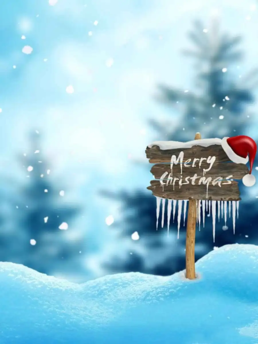 Meery Christmas Snow Ice CB Background