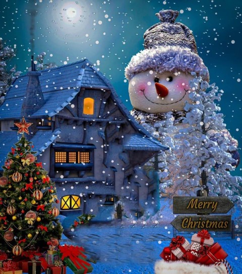 Merry Christmas Day Home CB PicsArt Background HD