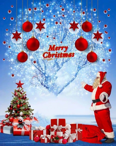 Merry Christmas Day Santa Claus CB PicsArt Background HD