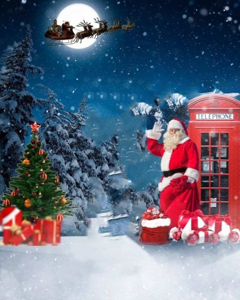 Merry Christmas Day Santa Claus CB PicsArt Background HD