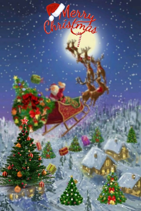 Merry Christmas Day Tree CB PicsArt Background HD