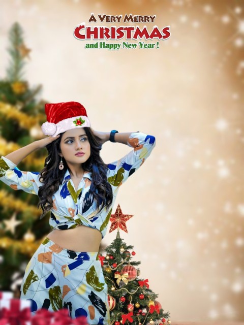 Merry Christmas Girl CB Editing Background