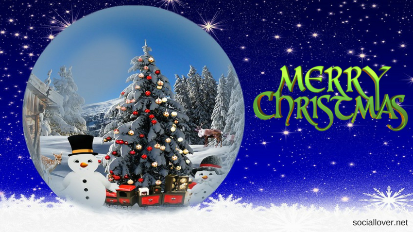 Merry Christmas Light Background Wallpaper