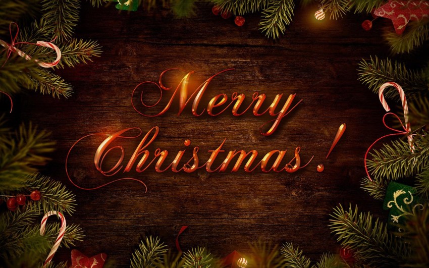 Merry Christmas Light Background Wallpaper