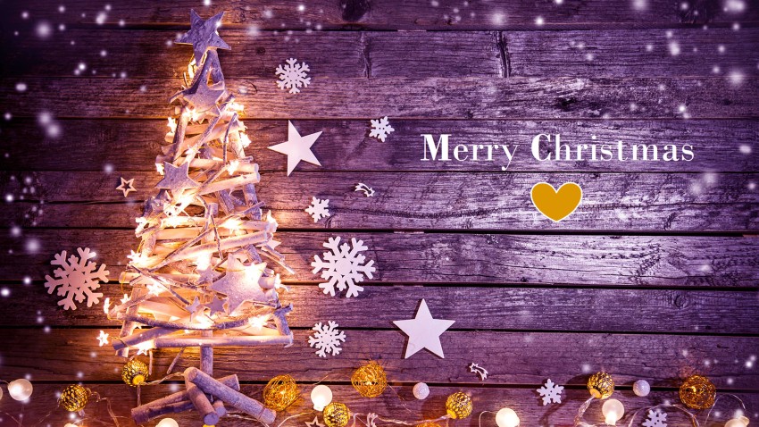 Merry Christmas Light Background Wallpaper