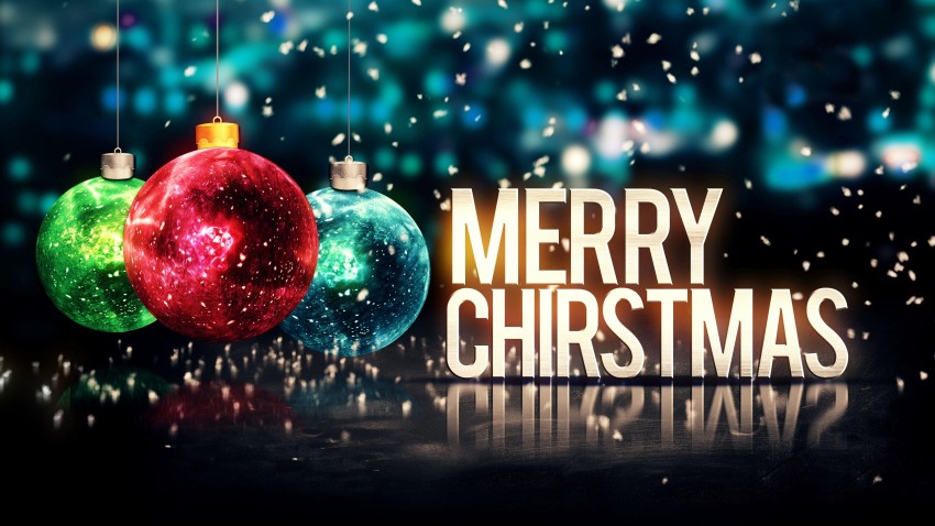 Merry Christmas Light Background Wallpaper