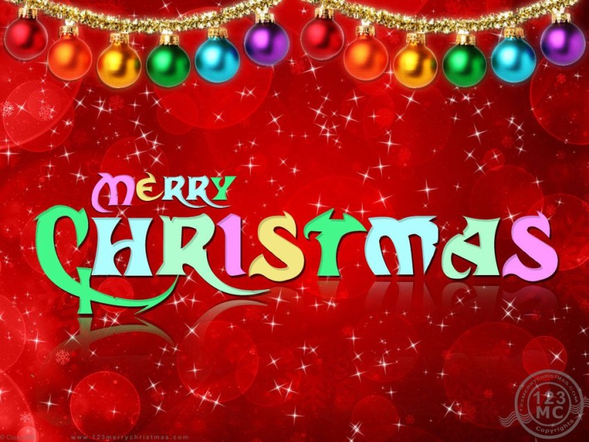 Merry Christmas Light Background Wallpaper