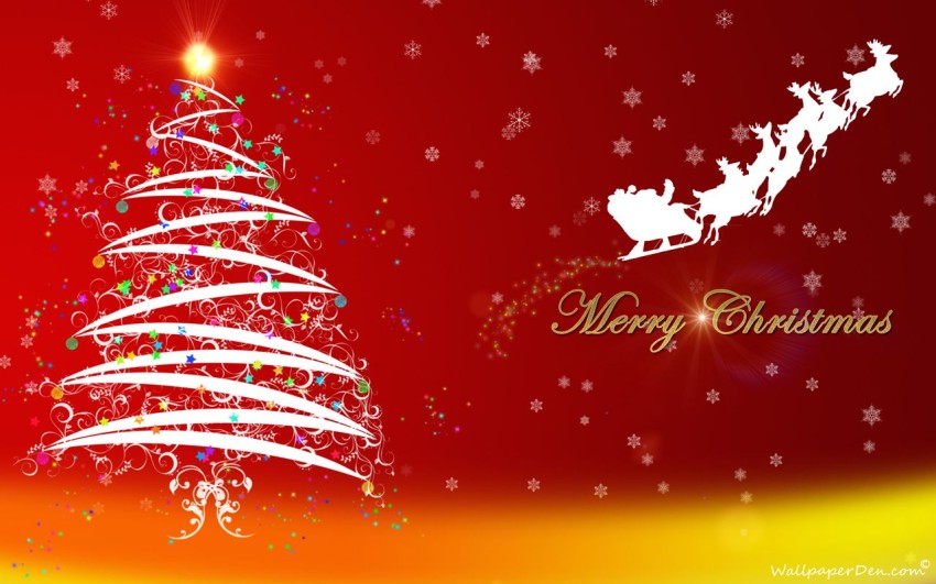 Merry Christmas Light Background Wallpaper