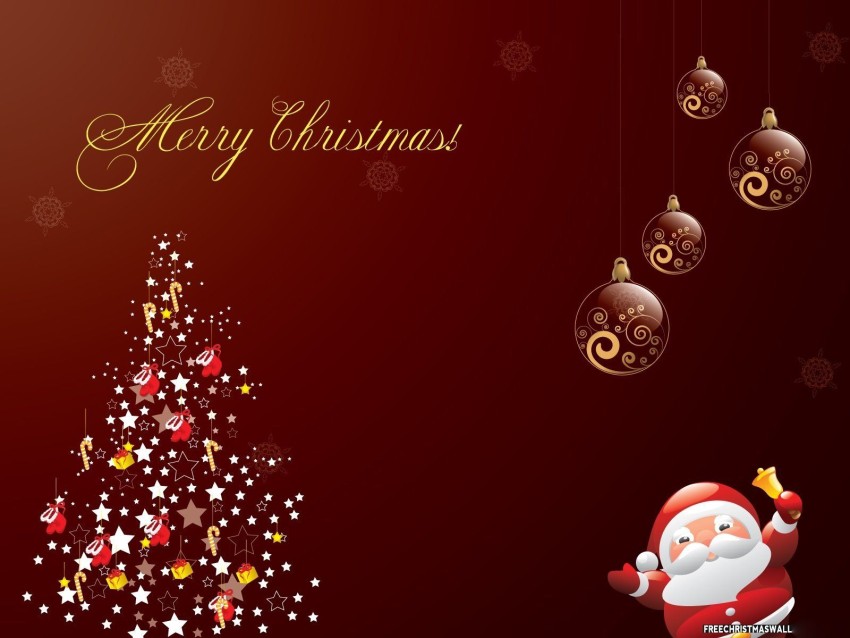 Merry Christmas Light Background Wallpaper