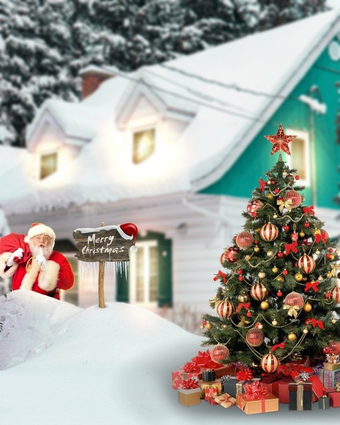 Merry Christmas Photo Editing Full HD Background