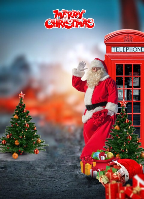 Merry Christmas Santa Claus CB  Editing Background Full HD