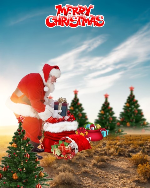 Merry Christmas Santa Claus CB  Editing Background Full HD