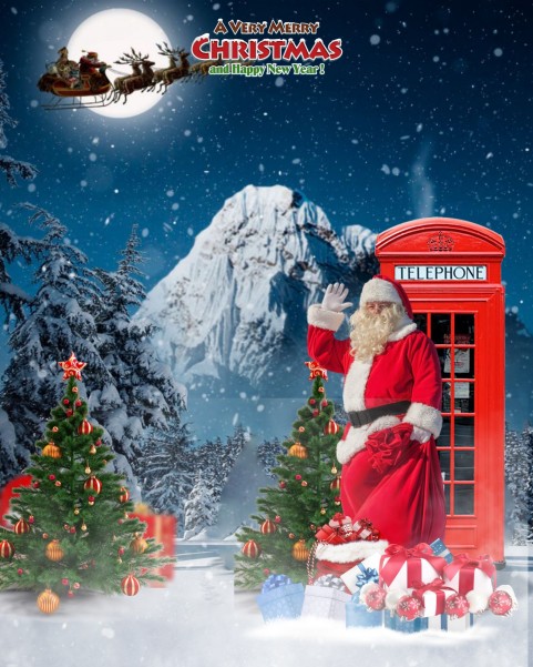 Merry Christmas Santa Claus CB  Editing Background Full HD