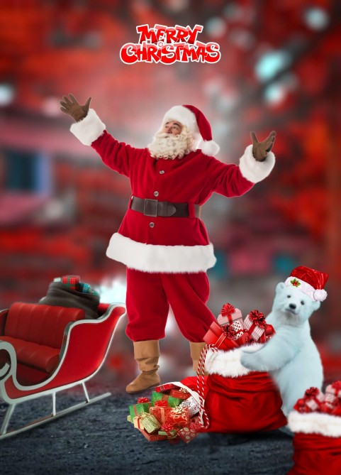 Merry Christmas Santa Claus CB  Editing Background Full HD