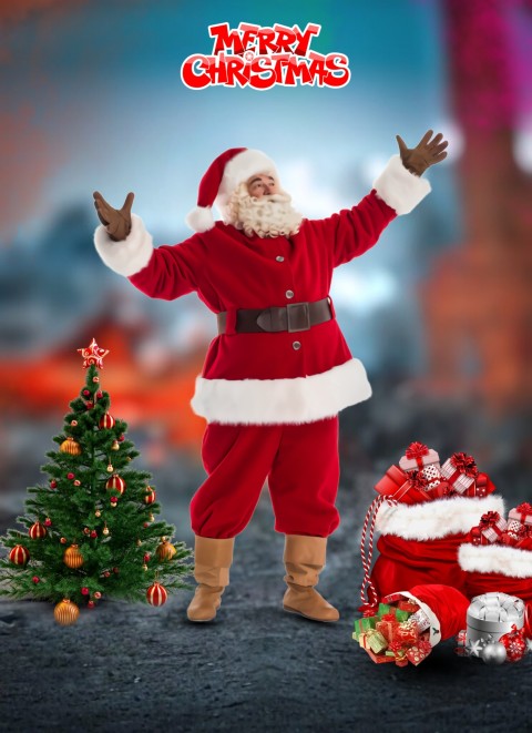 Merry Christmas Santa Claus CB  Editing Background Full HD