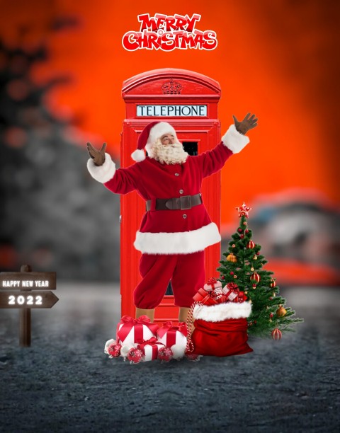 Merry Christmas Santa Claus CB  Editing Background Full HD