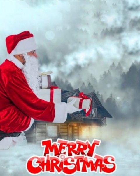 Merry Christmas Santa Claus CB Photo Editing Full HD Background