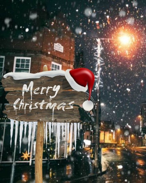 Merry Christmas Snow Photo Editing Full HD Background