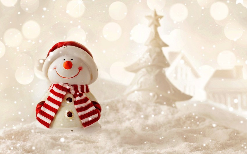 Merry Christmas Snowman HD Background Wallpaper